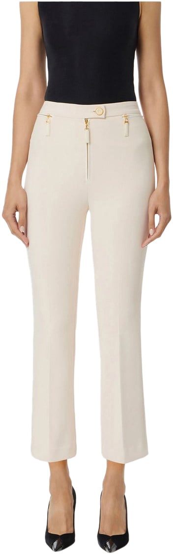 Elisabetta Franchi Trousers White Wit
