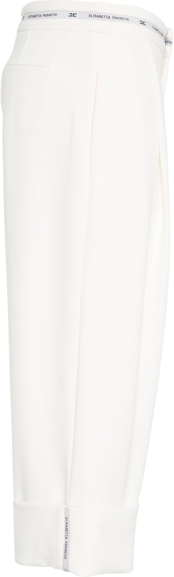 Elisabetta Franchi Bermuda shorts in crepe Wit