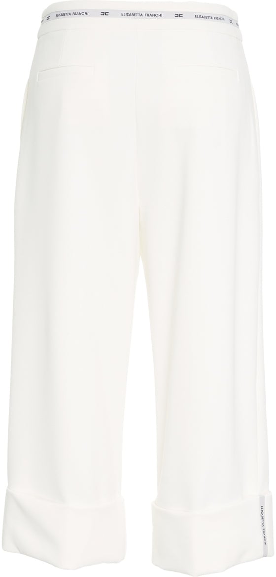 Elisabetta Franchi Bermuda shorts in crepe Wit