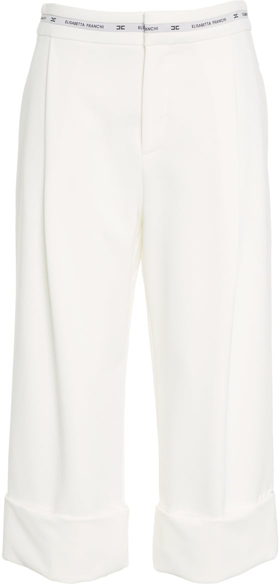 Elisabetta Franchi Bermuda shorts in crepe Wit