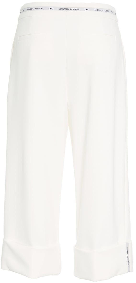 Elisabetta Franchi Bermuda in crepe Wit