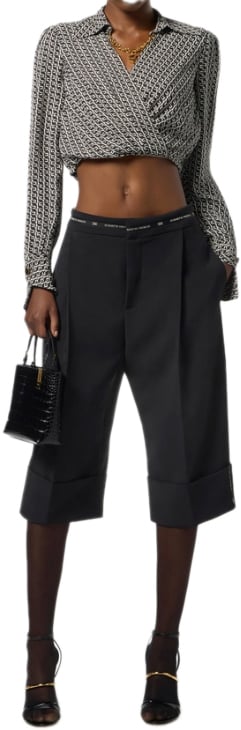 Elisabetta Franchi Trousers Black Zwart