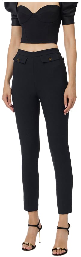 Elisabetta Franchi Trousers Black Zwart