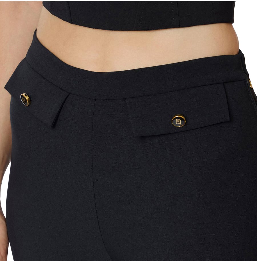 Elisabetta Franchi Trousers Black Zwart