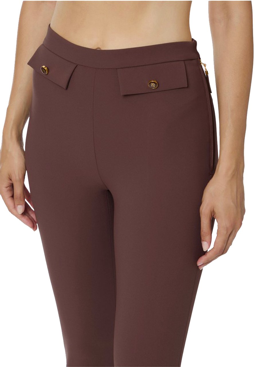 Elisabetta Franchi Trousers Brown Bruin