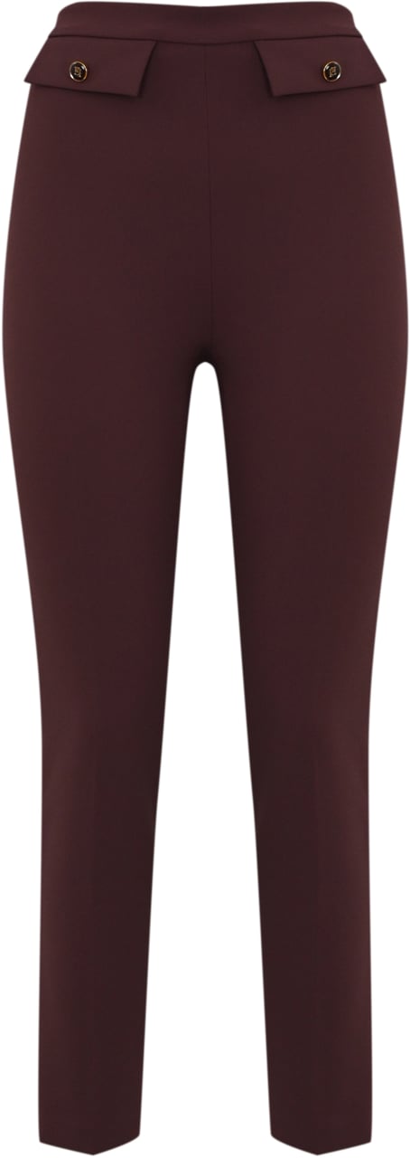Elisabetta Franchi Trousers Merlot Rood