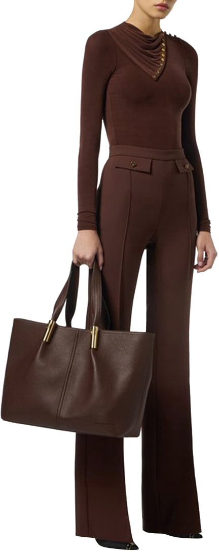 Elisabetta Franchi Trousers Brown Bruin