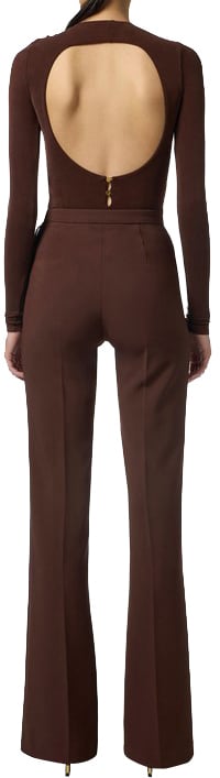 Elisabetta Franchi Trousers Brown Bruin