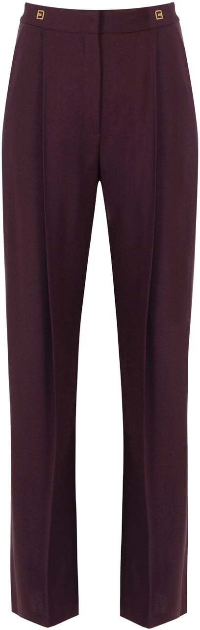 Elisabetta Franchi Trousers Merlot Rood