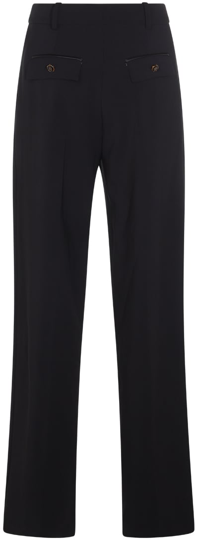 Elisabetta Franchi Straight-Leg Trousers With Tailored Silhouette Zwart