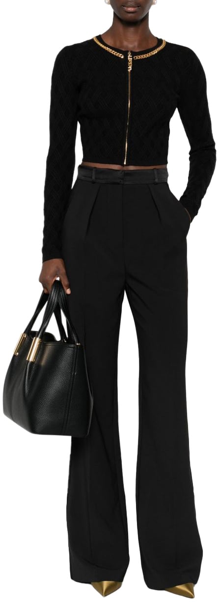 Elisabetta Franchi Trousers Black Zwart