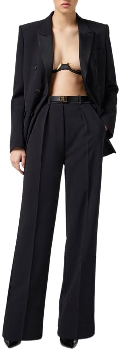 Elisabetta Franchi Trousers Black Zwart