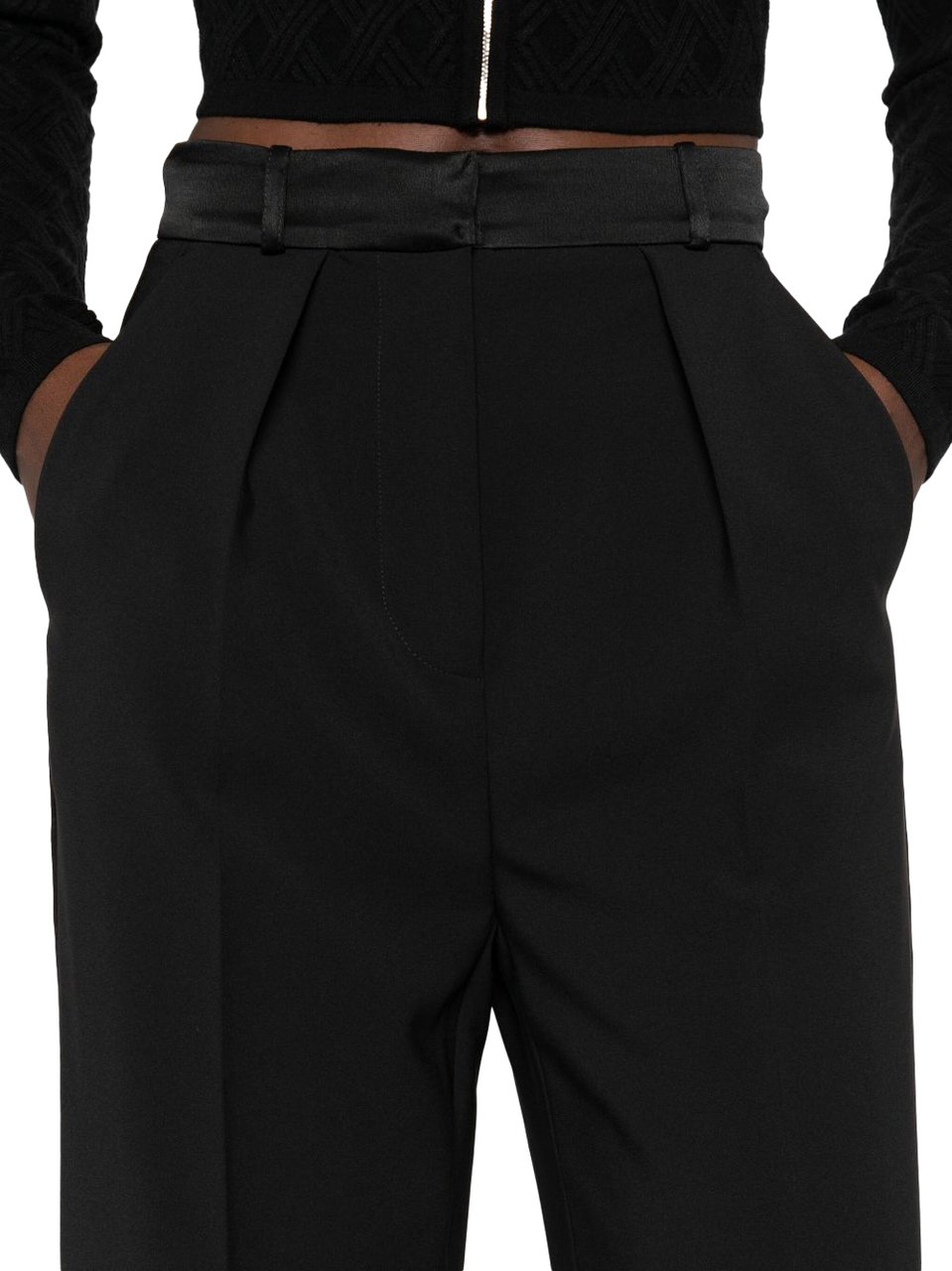 Elisabetta Franchi Trousers Black Zwart
