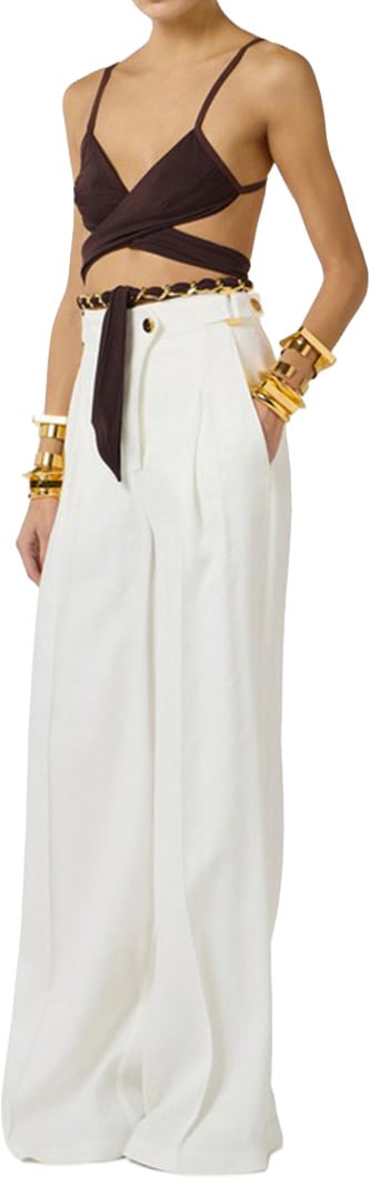 Elisabetta Franchi Trousers White Wit
