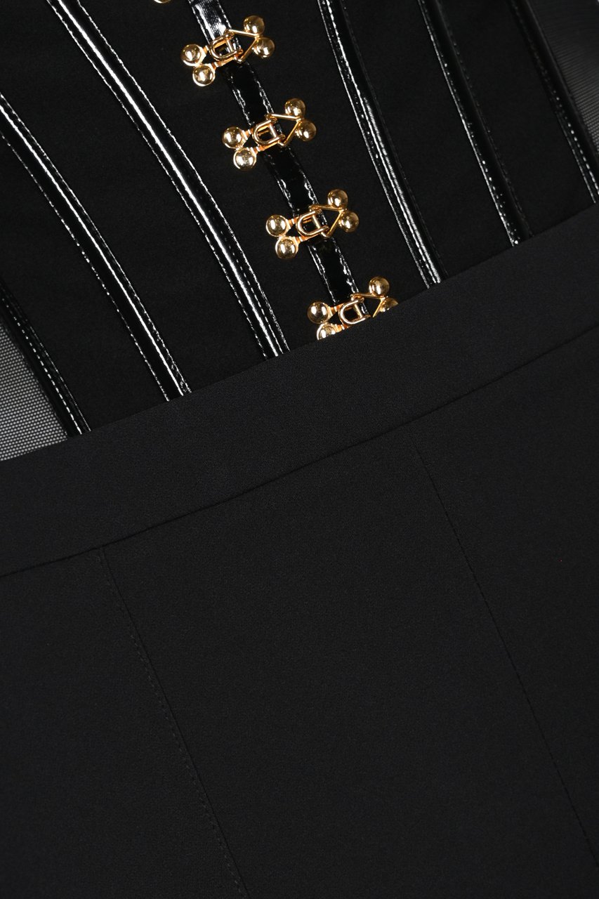 Elisabetta Franchi Trousers Black Zwart