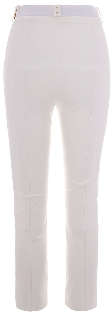 Elisabetta Franchi Trousers Ivory Wit