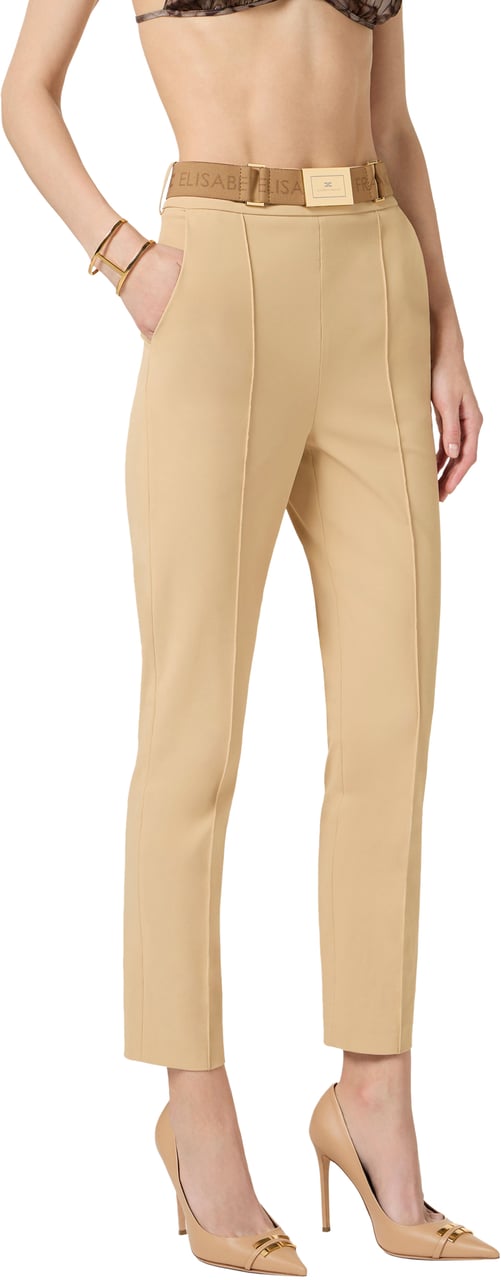 Elisabetta Franchi Trousers Camel Beige