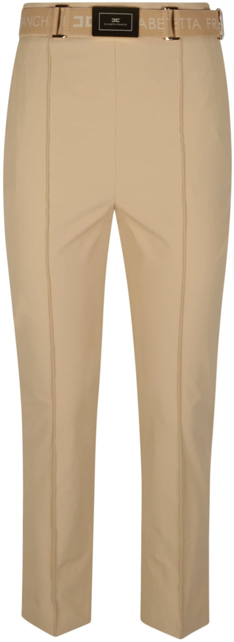 Elisabetta Franchi Belted Pant Brown Bruin