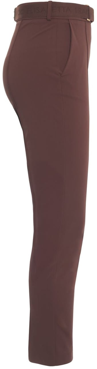 Elisabetta Franchi Pants with waist belt Bruin