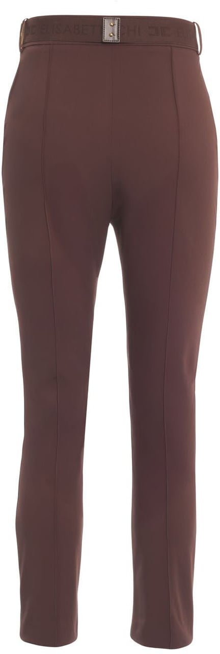 Elisabetta Franchi Pants with waist belt Bruin