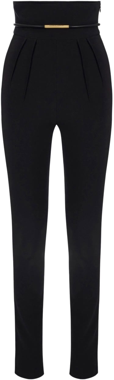 Elisabetta Franchi Trousers Black Zwart