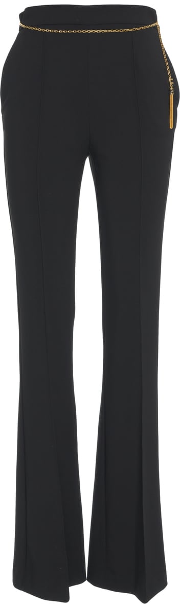 Elisabetta Franchi Pantaloni con dettaglio a catena Zwart