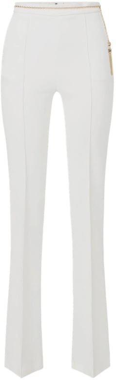 Elisabetta Franchi Trousers Ivory Wit