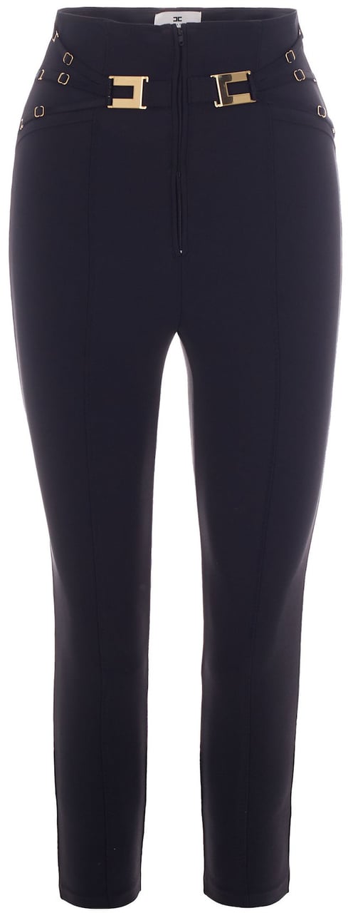 Elisabetta Franchi Trousers Black Zwart