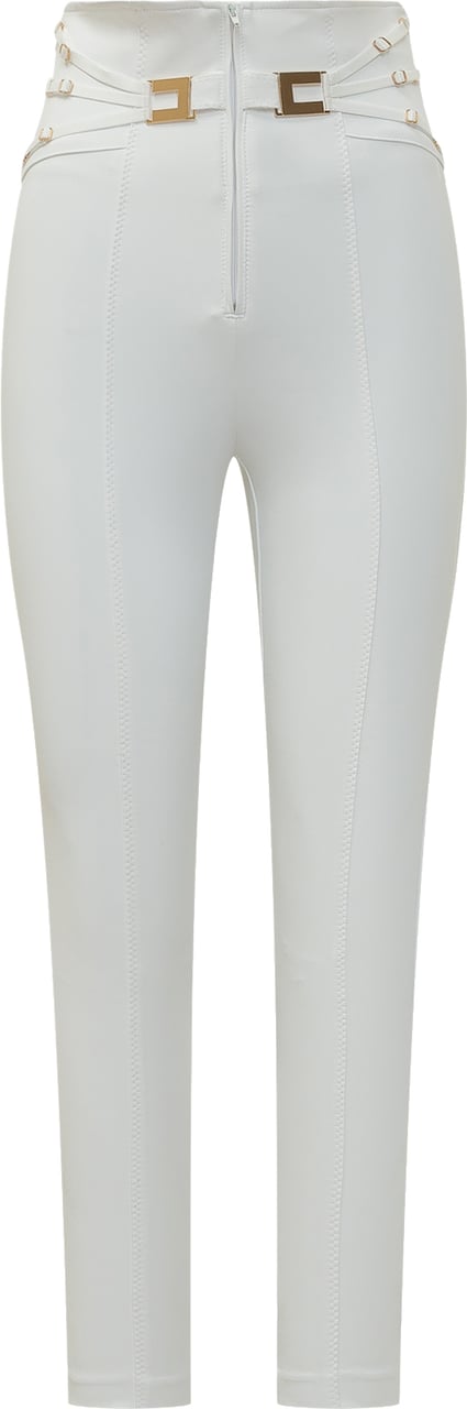 Elisabetta Franchi Pantalone con Dettagli Dorati Wit