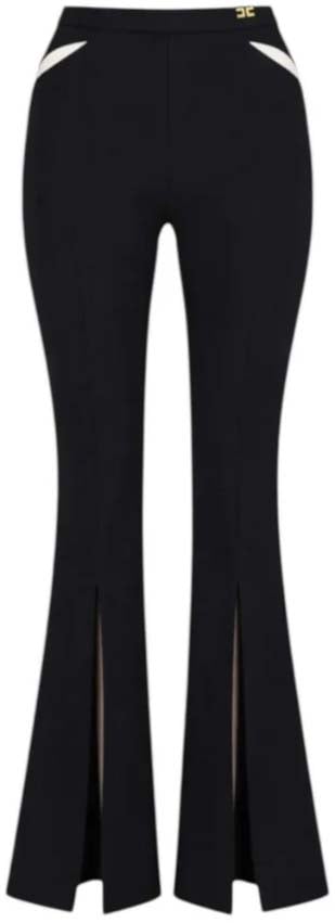 Elisabetta Franchi Trousers Nero/Burro Zwart