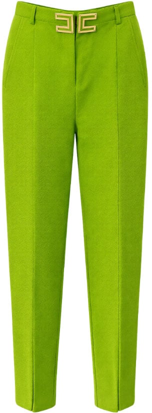 Elisabetta Franchi Trousers Aloe Groen