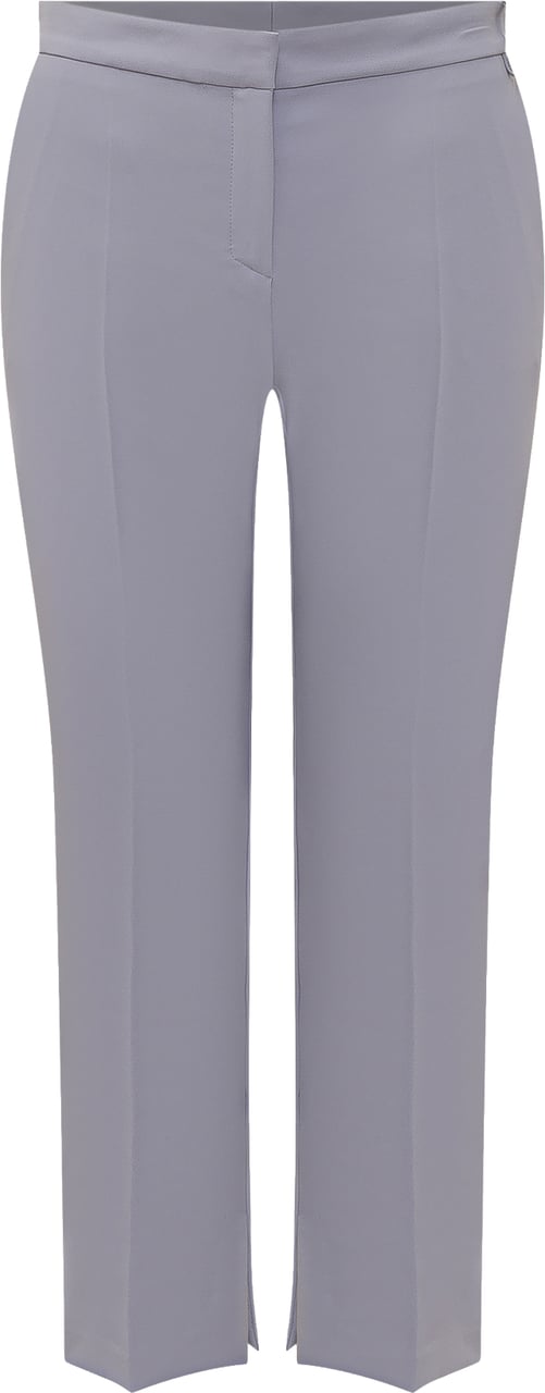 Elisabetta Franchi Pantaloni Dritti con Piega Centrale Lichtgrijs