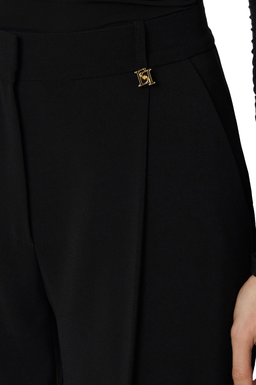 Elisabetta Franchi Trousers Black Zwart