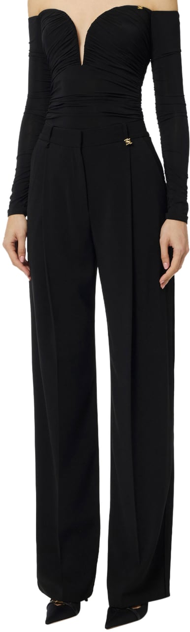 Elisabetta Franchi Trousers Black Zwart