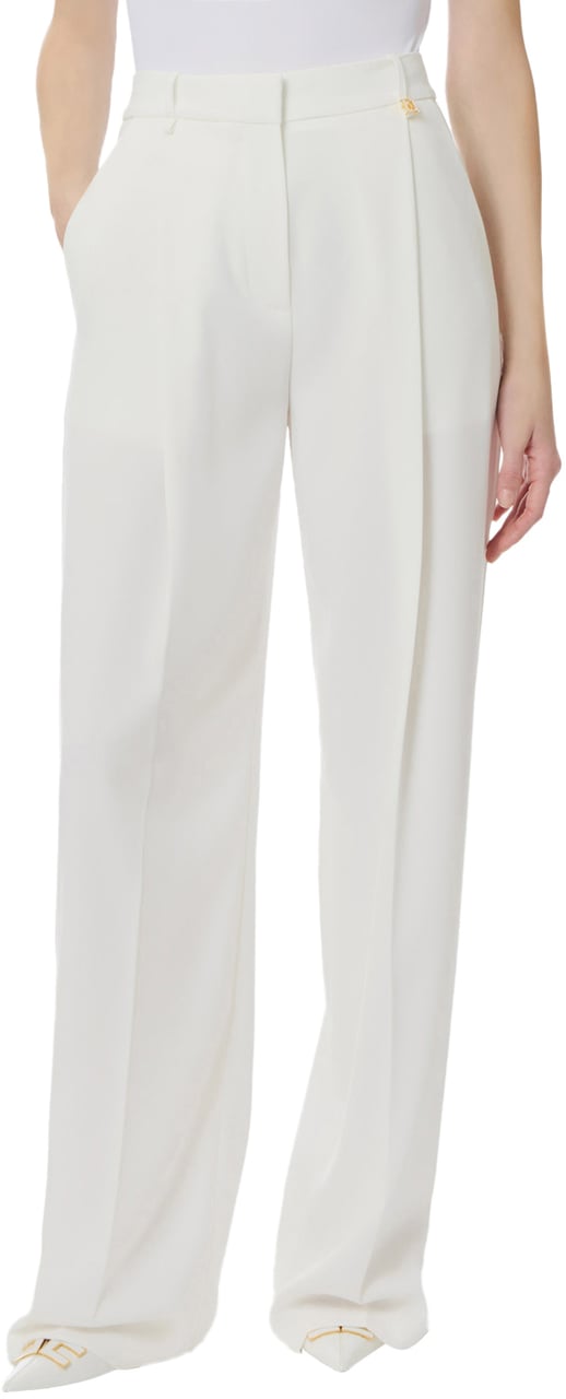 Elisabetta Franchi Trousers Ivory Wit