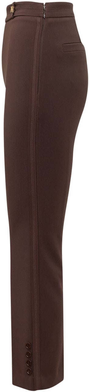 Elisabetta Franchi Pantalone  a Zampa con Bottoni Bruin