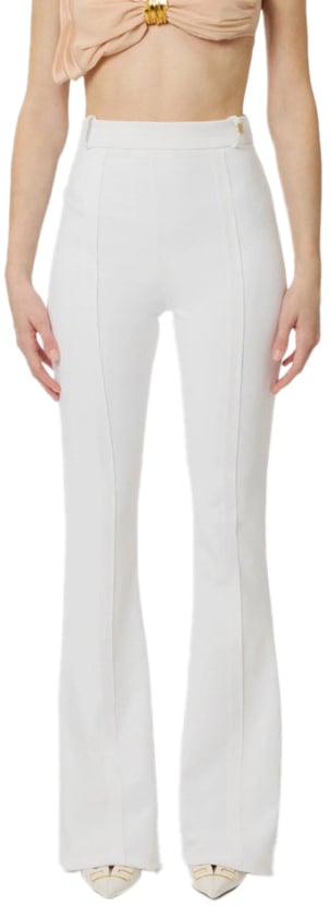 Elisabetta Franchi Trousers Ivory Wit