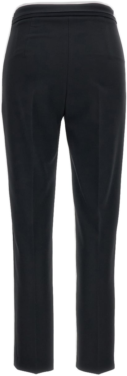 Elisabetta Franchi Lightweight Stretch Crêpe Trousers Zwart