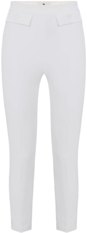 Elisabetta Franchi Trousers Ivory Wit