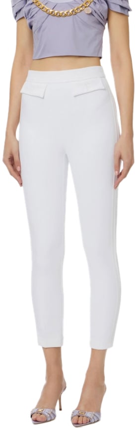 Elisabetta Franchi Trousers Ivory Wit