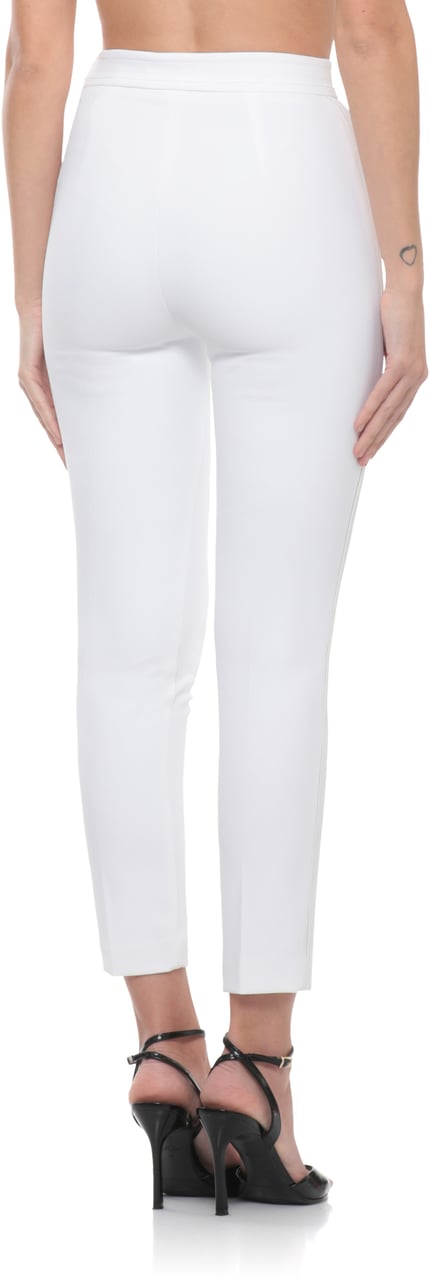 Elisabetta Franchi Trousers Ivory Wit