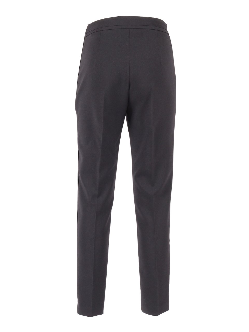 Elisabetta Franchi Slim Tapered Mid Rise Straight-Leg Pants Zwart
