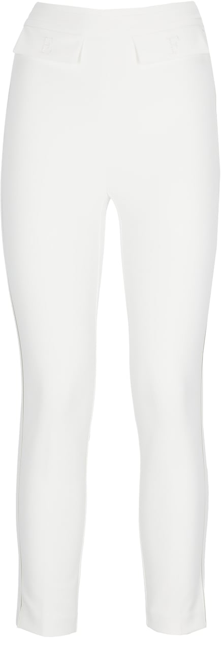 Elisabetta Franchi Trousers Ivory Wit