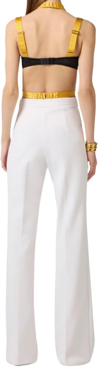 Elisabetta Franchi Trousers Avorio Wit