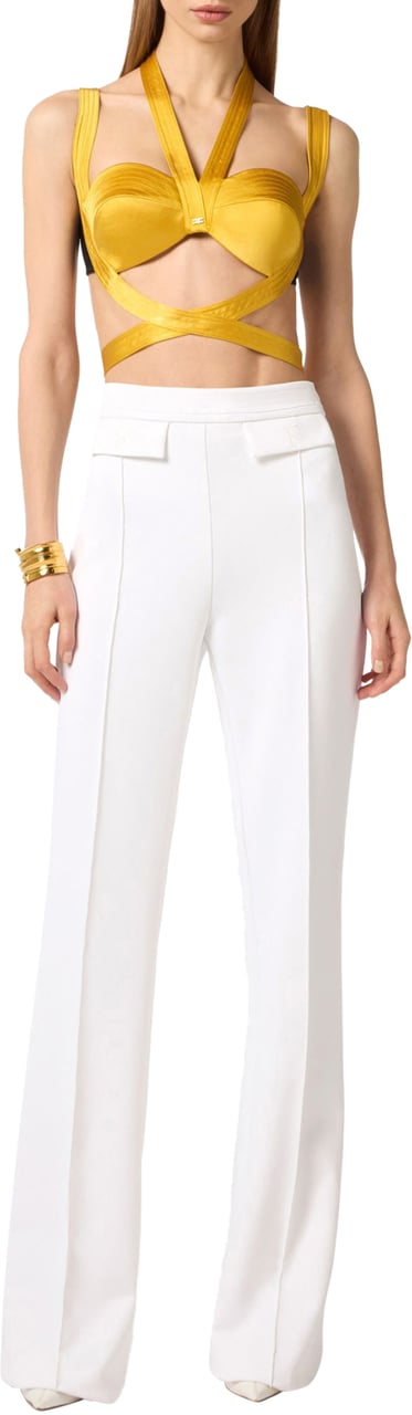 Elisabetta Franchi Elisabetta Franchi Women's Pants Pantalons Wit Pa17161e2 Wit