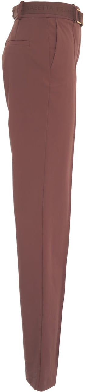 Elisabetta Franchi Pants with waist belt Bruin