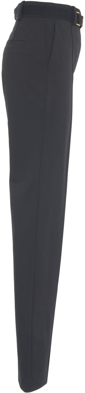 Elisabetta Franchi Pants with waist belt Zwart