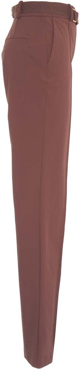 Elisabetta Franchi Pants with waist belt Bruin