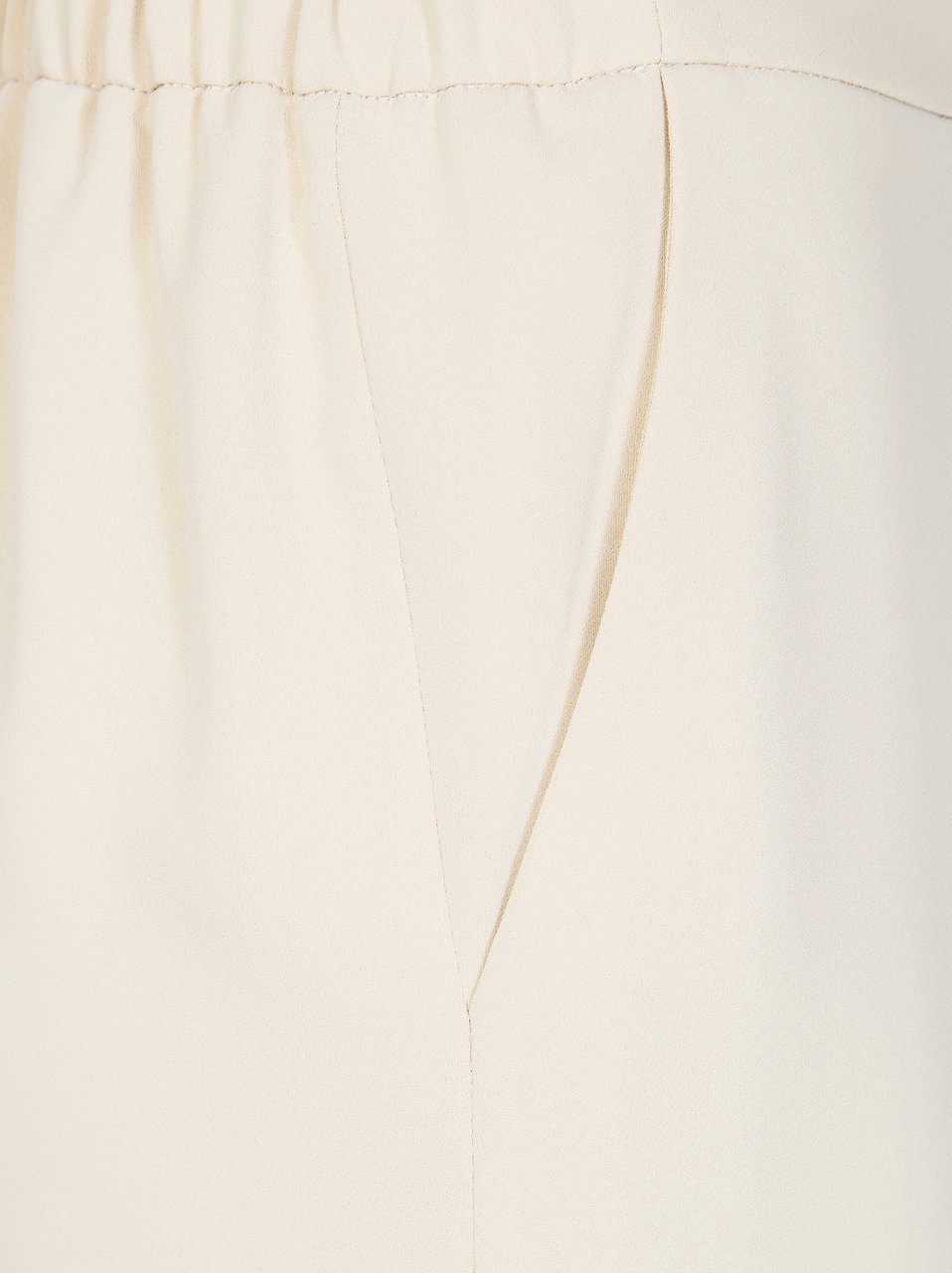 Elisabetta Franchi Neutral Beige Elastic Back Straight Trousers Neutraal