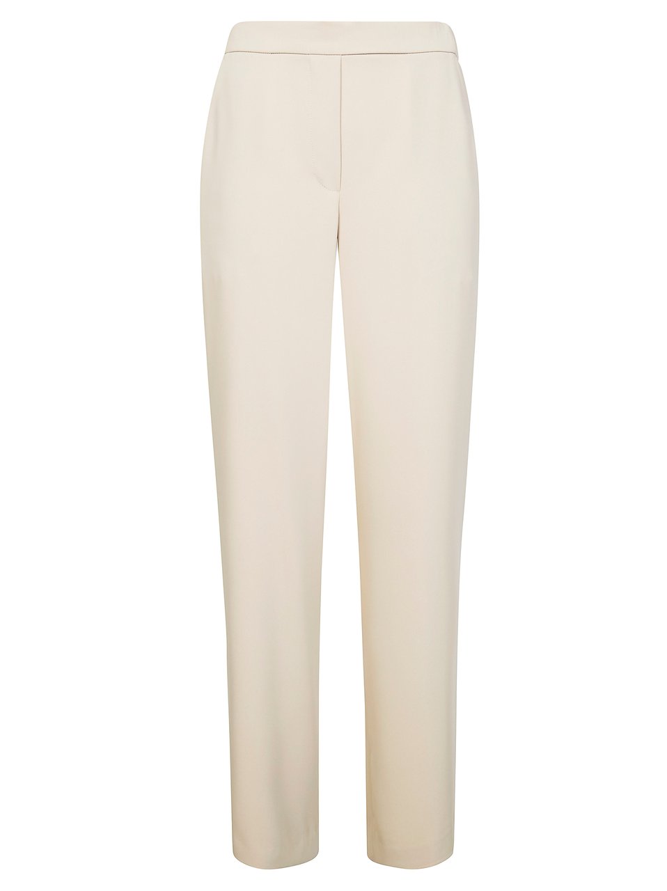 Elisabetta Franchi Neutral Beige Elastic Back Straight Trousers Neutraal